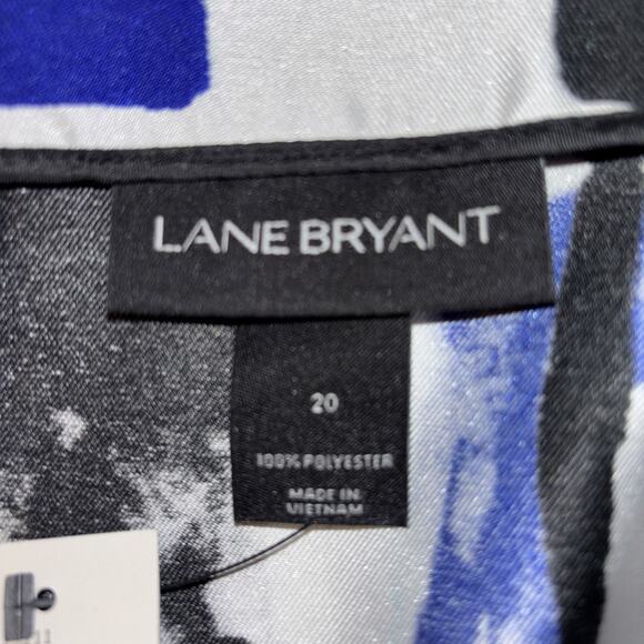 Lane Bryant Blue Geometric A Line Skirt w/ pockets NWT Party Cocktail Plus Sz 20 - Picture 4 of 10